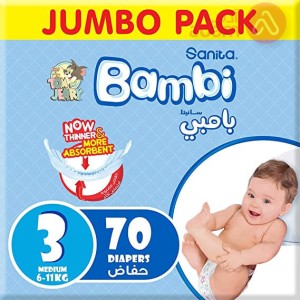 Sanita Bambi Jumbo Medium No 3 69Pcs