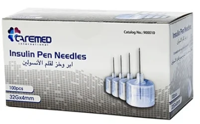 CAREMED INSULIN PEN NEEDLE 32GX4MM 100PC