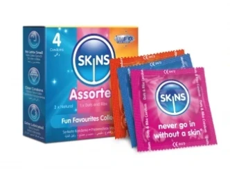 SKINS CONDOMS ASSORTED 4PIC