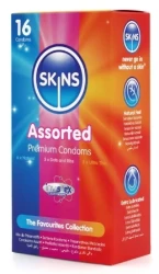 SKINS CONDOMS ASSORTED 16PIC