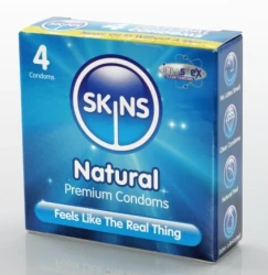 سكينز واقي ذكري طبيعي 4 حبات
