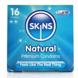 SKINS CONDOMS NATURAL 16PIC