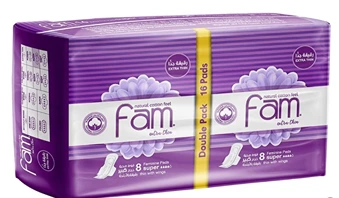 FAM EXTRA THIN SUPER WINGS 16PCS(VIOLET)