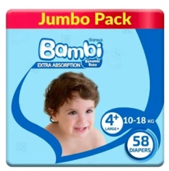 SANITA BAMBI NO 4+ LRG + JUMBO 58PCS