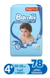 SANITA BAMBI NO 4+ LRG+ MEGA 70 78PCS
