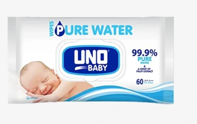 UNO BABY WATER WIPES 60PCS