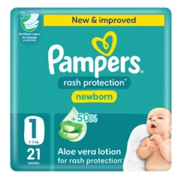 PAMPERS NO 1(2-5KG)CARRY PACK 21PCS
