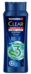 CLEAR MEN SH&SHOWER 3IN1 A.CLEAN 600ML