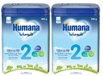 هيمونا حليب رقم 2 عبوه مزدوجه برو 2*800ج