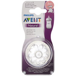 Avent Nipple Natural+3M Teats 2Pcs Scf655 27(045 27)