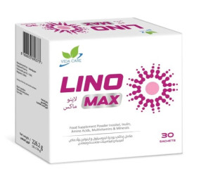 مكمل غذائي لينو ماكس لدعم صحة المبيض وزيادة الطاقة، 30 كيسًا