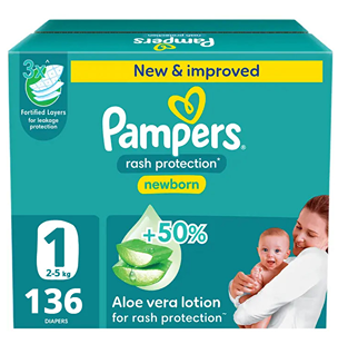 Pampers Jumbo Box No 1(2-5Kg) | 136Pcs