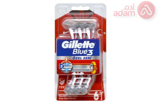 Gillette Blue 3 Pride Red 6 Pieces