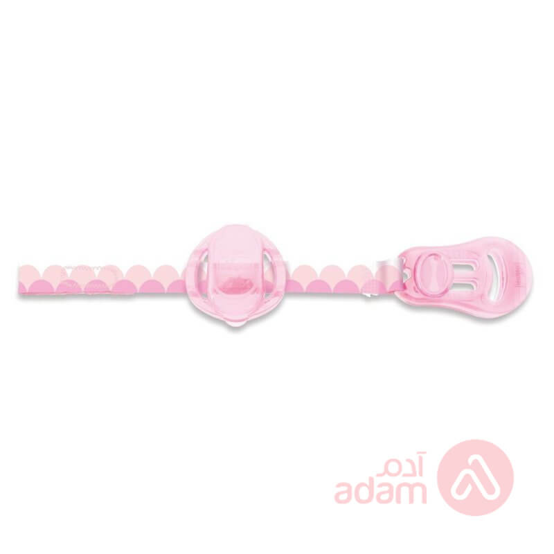 Chicco Salvasucchietto Pacifier Clip | 0M+(Pink)