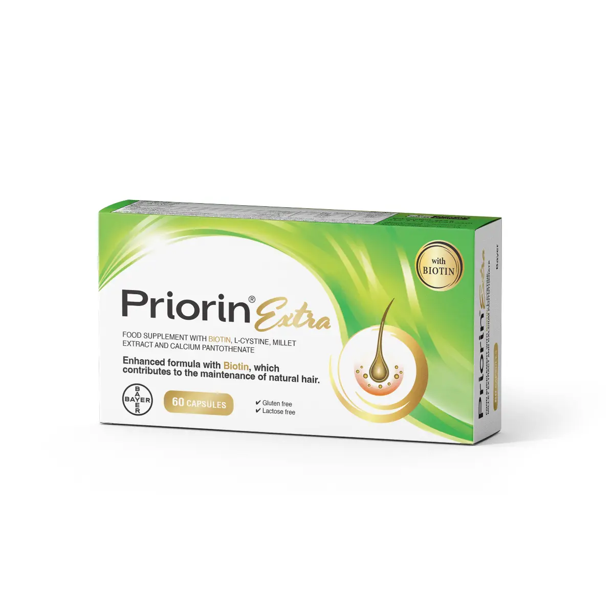 PRIORIN EXTRA WITH BIOTIN 60 CAP
