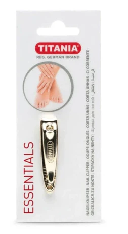 تيتانيا مقص أظافر ذهبي صغير