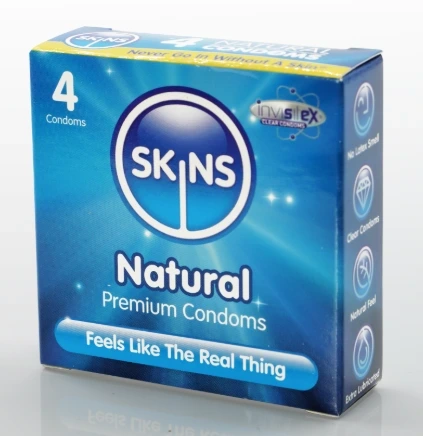 سكينز واقي ذكري طبيعي 4 حبات