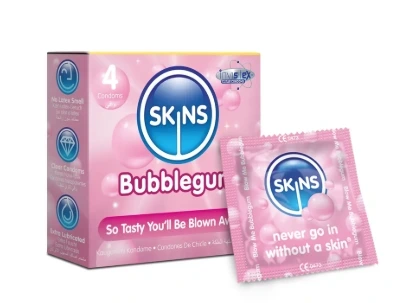 SKINS CONDOMS BUBBLEGUM 8PIC
