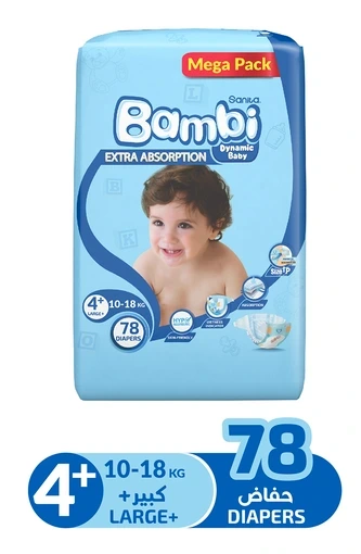 SANITA BAMBI NO 4+ LRG+ MEGA 70 78PCS