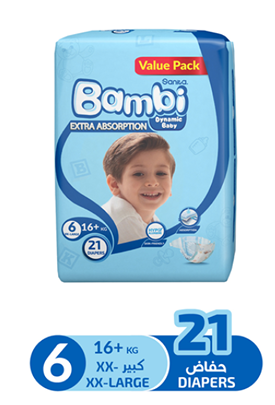 SANITA BAMBI NO 6 XX-LRG VALU 6 21PCS