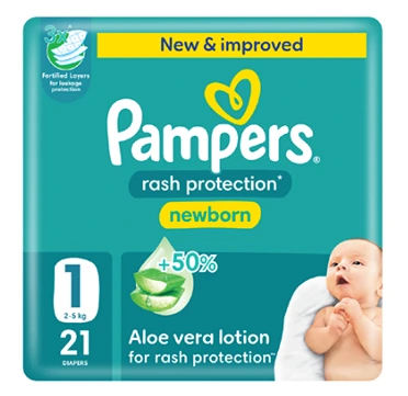 PAMPERS NO 1(2-5KG)CARRY PACK 21PCS