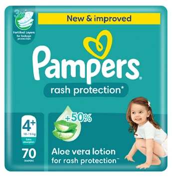 PAMPERS NO 4+(9-16KG)MEGA PACK 70PCS