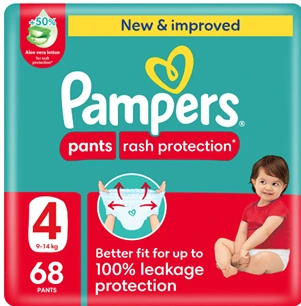 PAMPERS PANT NO 4(9-14KG)GIANT PACK 68PC