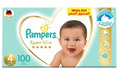 PAMPERS PREM CRE NO4(10-15KG) BOX 100PEC
