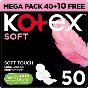 KOTEX MAXI SOFT SUPER 50PCS