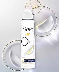 DOVE DEOSPY ORGNL O%ALUMINIUM 150ML