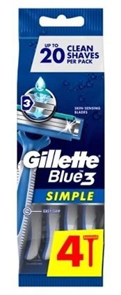 GILLETTE BLUE SIMPLE 3 DISP (9745)