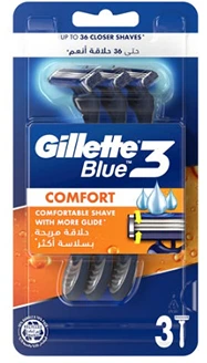 GILLETTE BLUE3 Comfort 3BLADES 3RAZOR CARD