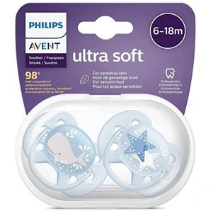 AVENT ULTRA SOFT SOOTHER6-18 M BOY223 03