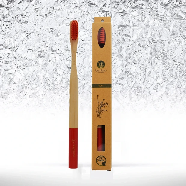BAMBOO TOOTH BRUSH RED SOFT