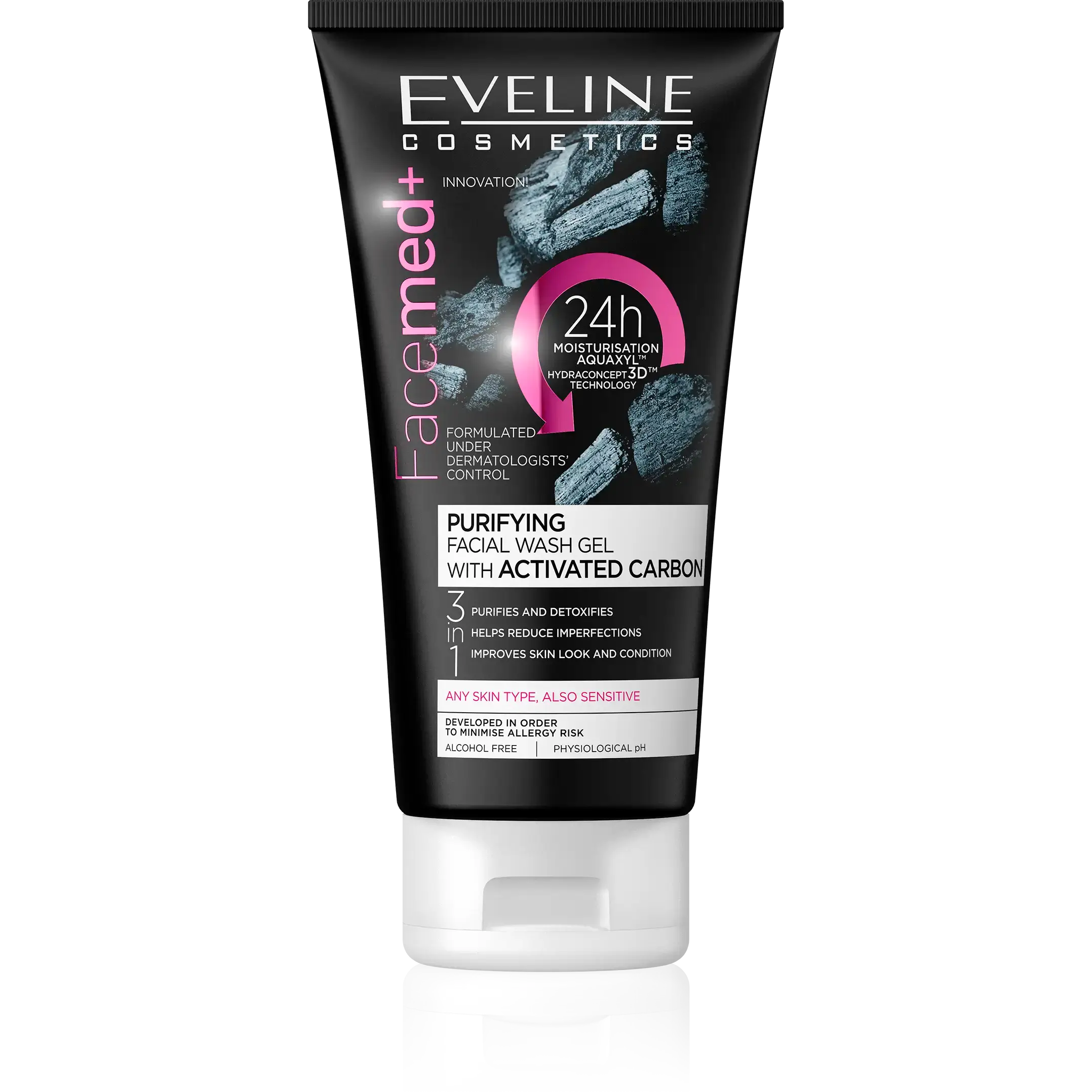 Eveline Facemed+ Purifying Carbon Wash Paste Oily Skin | 150Ml