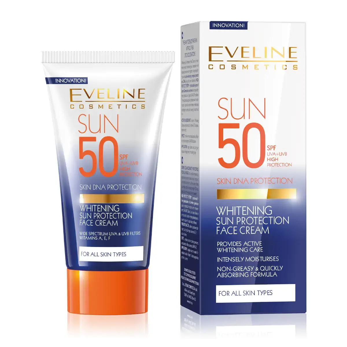 Eveline Sun Protection Face Cream Spf 50 All Skin Types | 50Ml