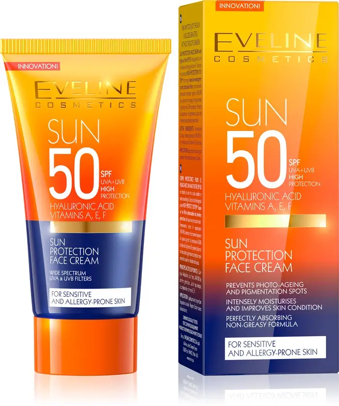 Eveline Sun Protection Face Cream Spf50 Sensetive Skin | 50Ml