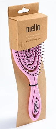 فرشاة الشعر شكل بيضاوي ميلا - زهري