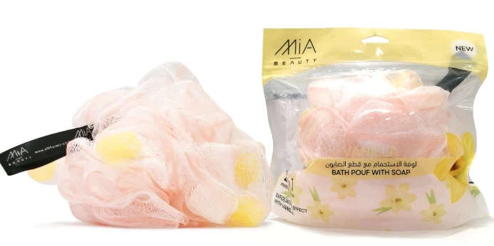 ميا لوفة الاستحمام مع قطع الصابون فانيلا