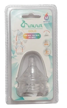 VAUVA SILICONE NIPPLE MEDIUM +9 M 2 PCS