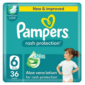 Pampers No 6 (15+ Kg) Jumbo Pack | 36Pcs