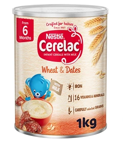 Cerelac Infant Cereals With Iron + Wheat & Dates From 6 Months | 1Kg